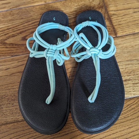 Sonuk yoga mat strappy sling back Flip Flops. Size 5 - Picture 1 of 3